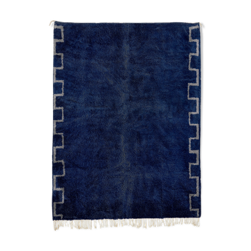 Tapis marocain moderne bleu foncé 300x430cm