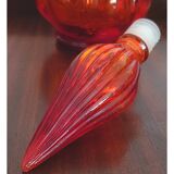 Amber orange corset empoli bottle with stopper