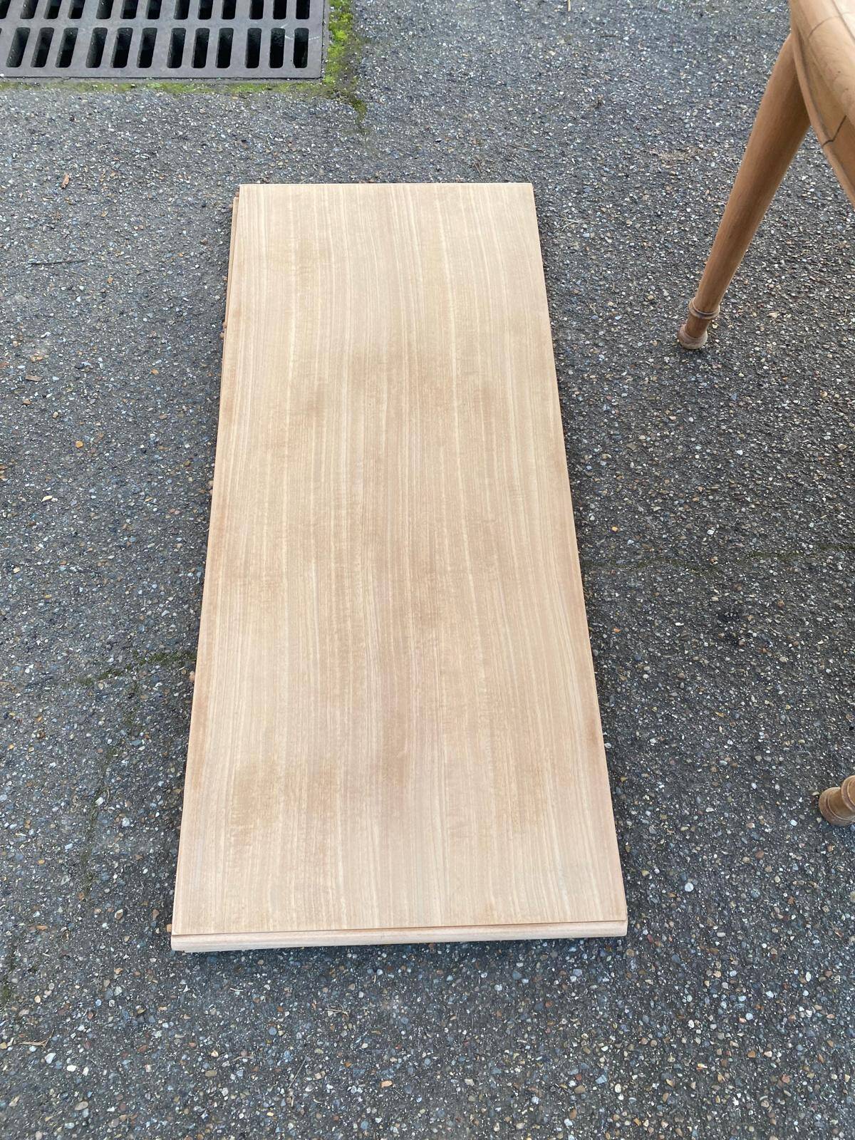 Table à manger ronde extensible rénovée Louis Philippe 120-220cm 19ème