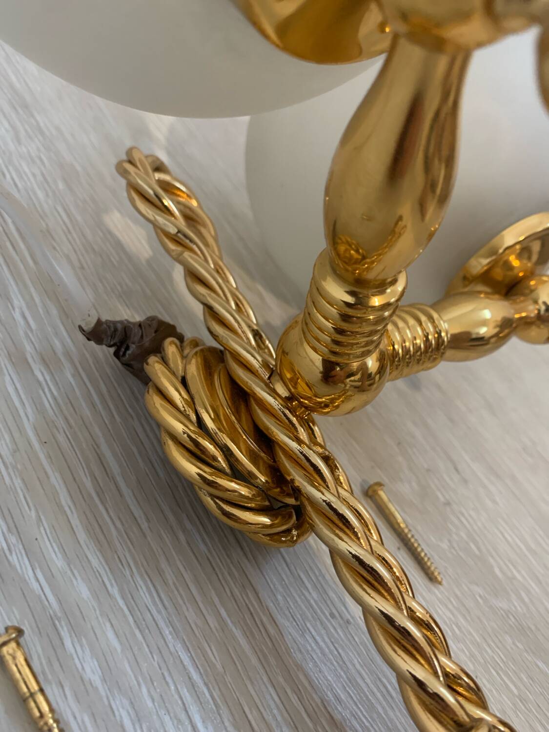 Gold wall light
