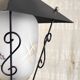 Lantern pendant light in metal, brass and glass - 50s/60s