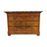 Antique walnut marble top chest of drawers