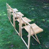 Series of 4 folding chairs