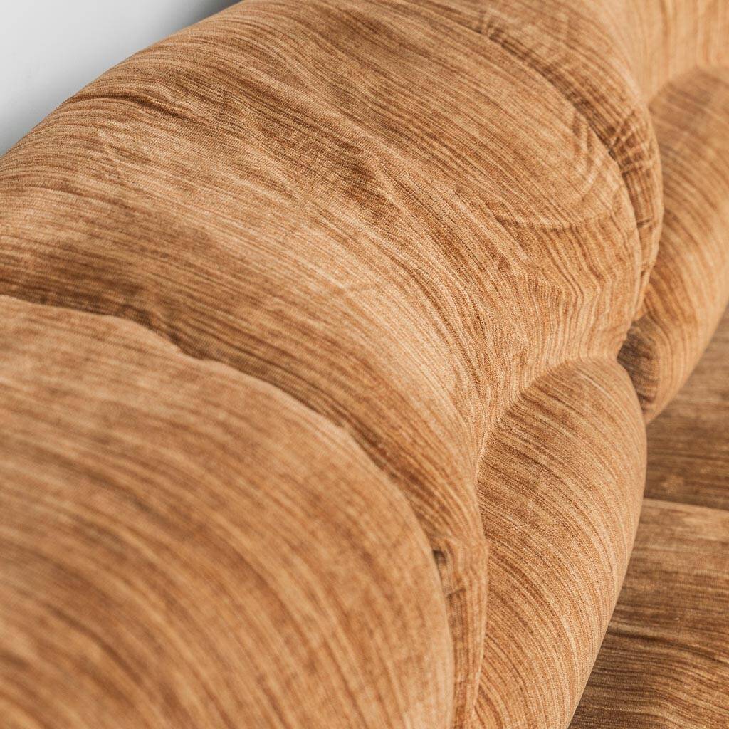 Canapé 3 places en velours côtelé marron, années 1970