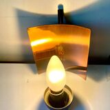 Applique murale Art Déco scandinave en métal/cuivre vintage