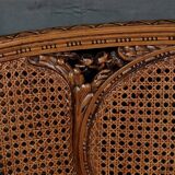Louis XVI style walnut basket bench – 2nd part of the 19th century