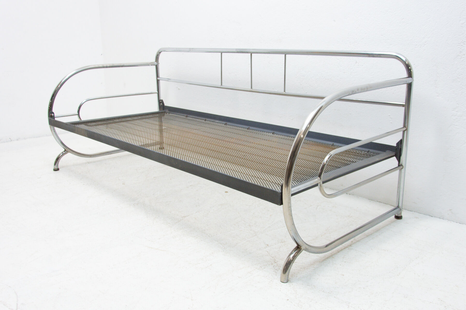 Chromed Bauhaus sofa, 1930´s, Bohemia