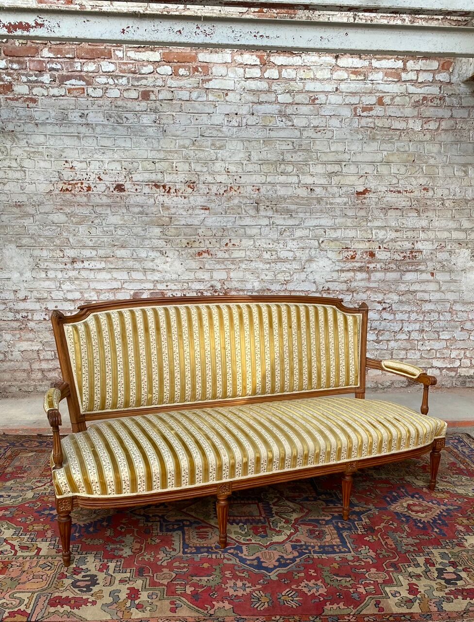 Beech Sofa Period Louis XVI XVIII Th Century