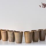 Set of 8 Digoin sandstone glasses