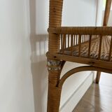 Rattan table, kitchen trolley