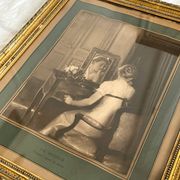 Framed old photograph, reproduction of a work by Jules Alexis Muenier