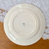 Plat rond XIXe Longwy terre de fer "Russe"