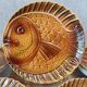 Set of 6 large fish plates Sarreguemines vintage