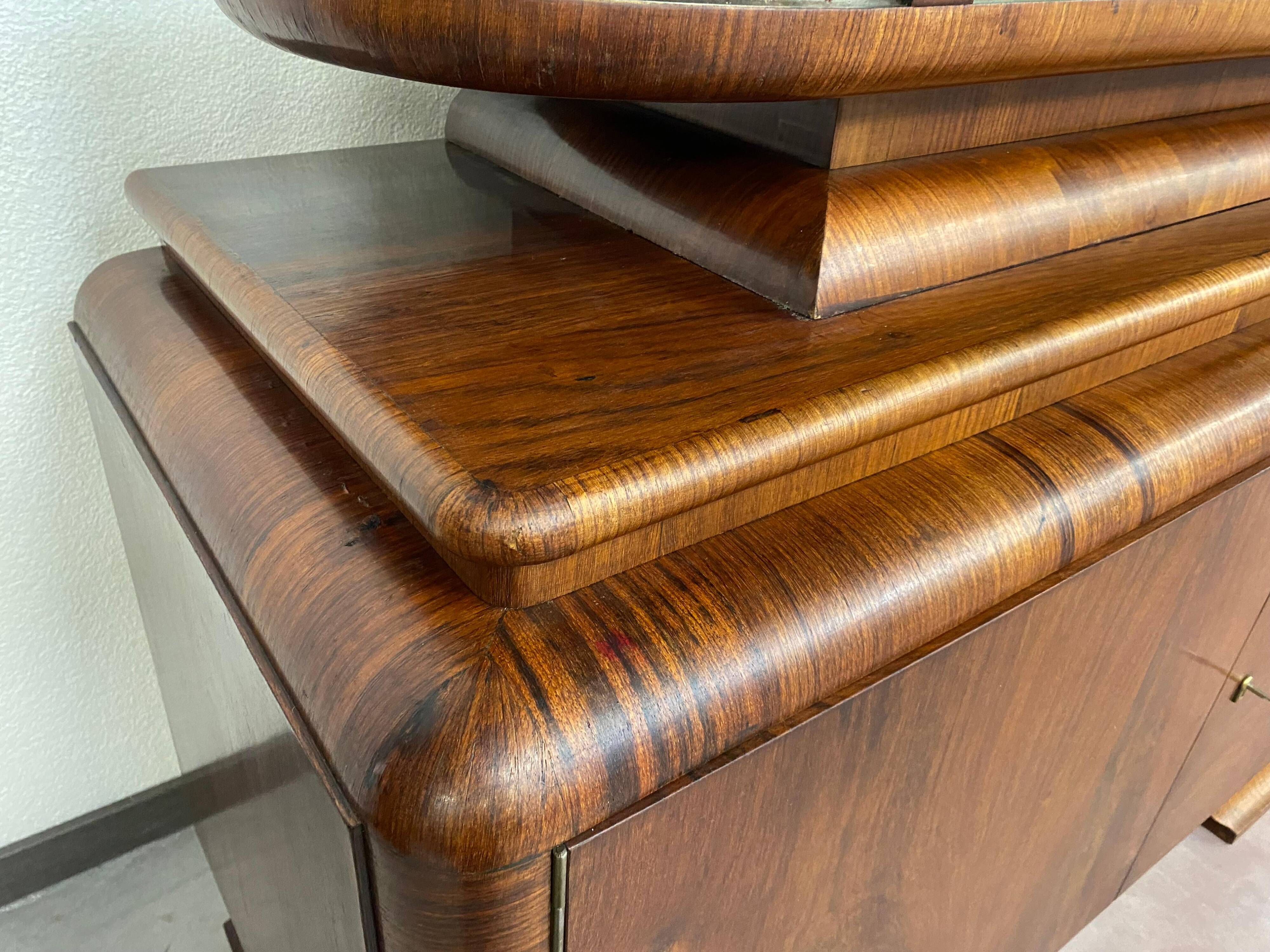 Art Deco display cabinet in walnut