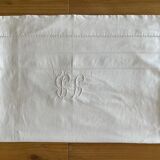Old linen / cotton sheet. embroidered