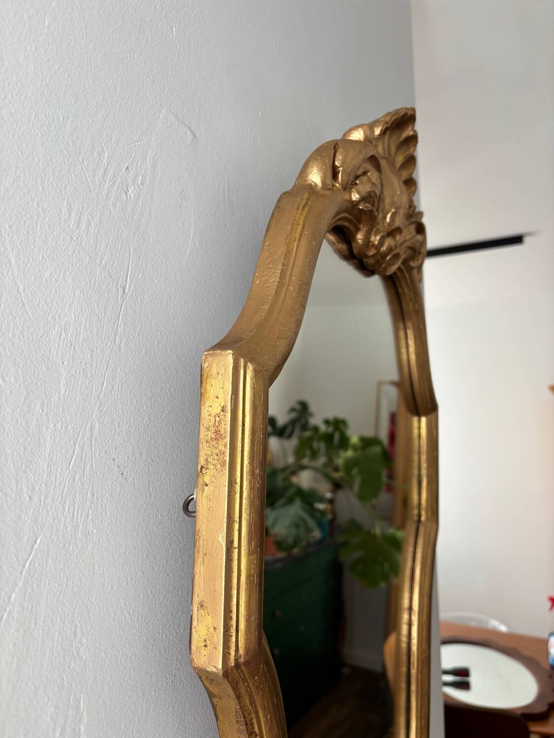 Antique gilded mirror, LOUIS XV baroque style