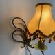 Pair of wall lights in patinated green painted iron, 1950s