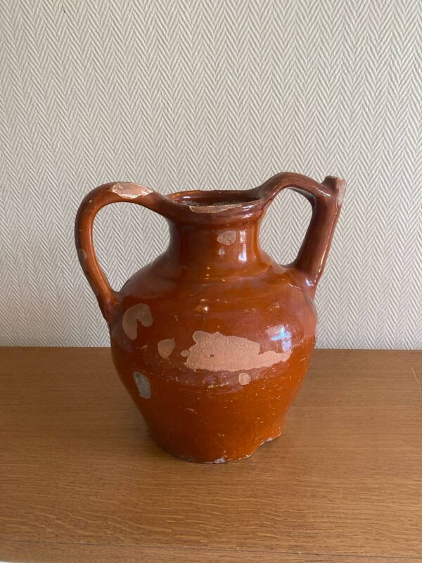 Ancien orjol en terre cuite vernissée sud ouest