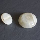 Vintage white marble round box