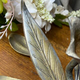 Cendriers individuels en forme de fleur, en laiton massif, années 60/7