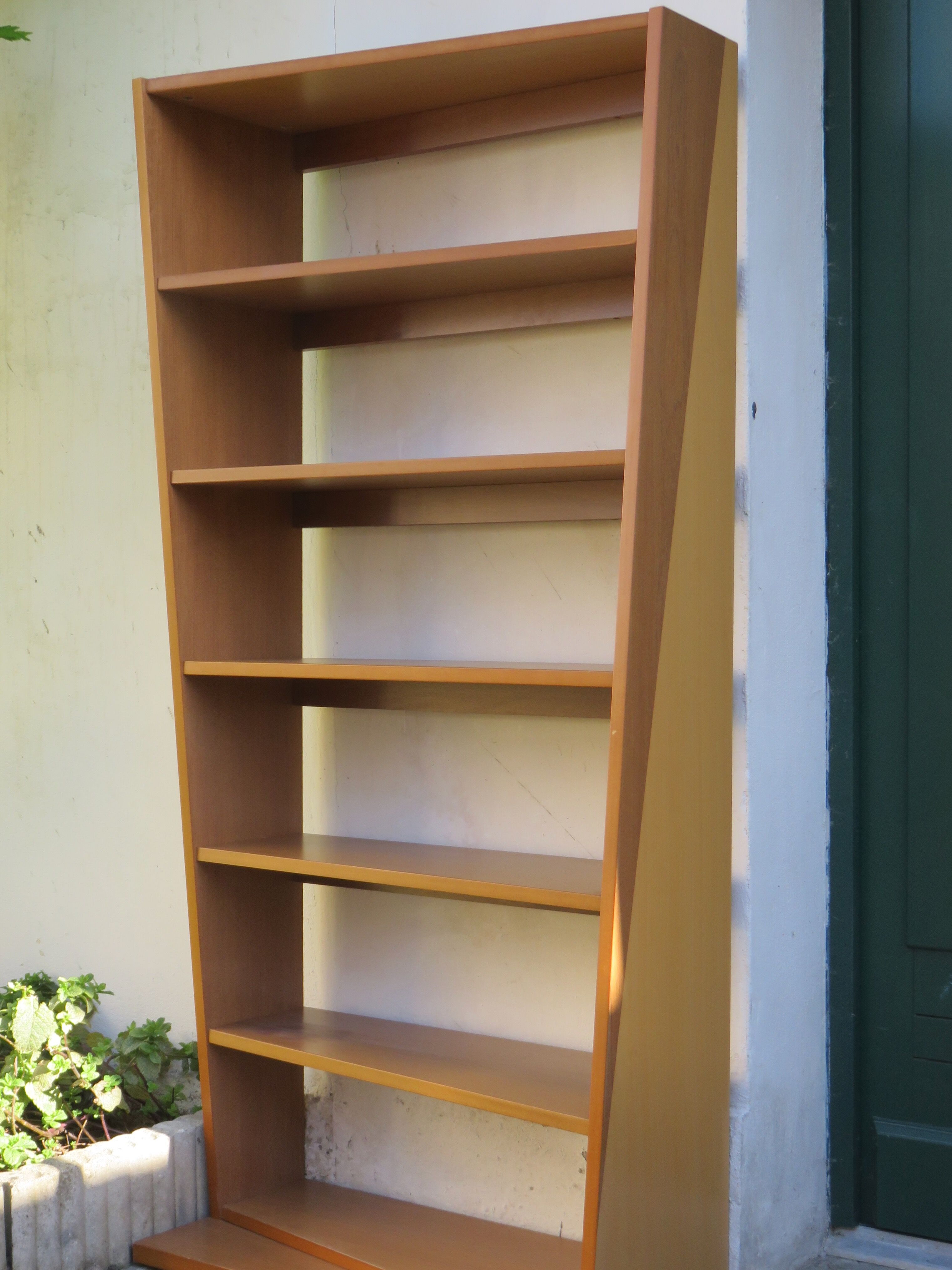 Asymmetrical two-coloured wooden library, Denmark 1990