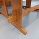 Suite of a table and 2 vintage fir benches from the 60s