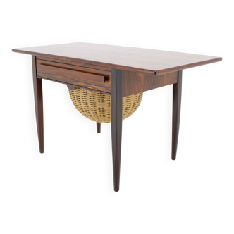 1960s Johannes Andersen Palisander Folding Sewing Table by Silkeborg,Denmark