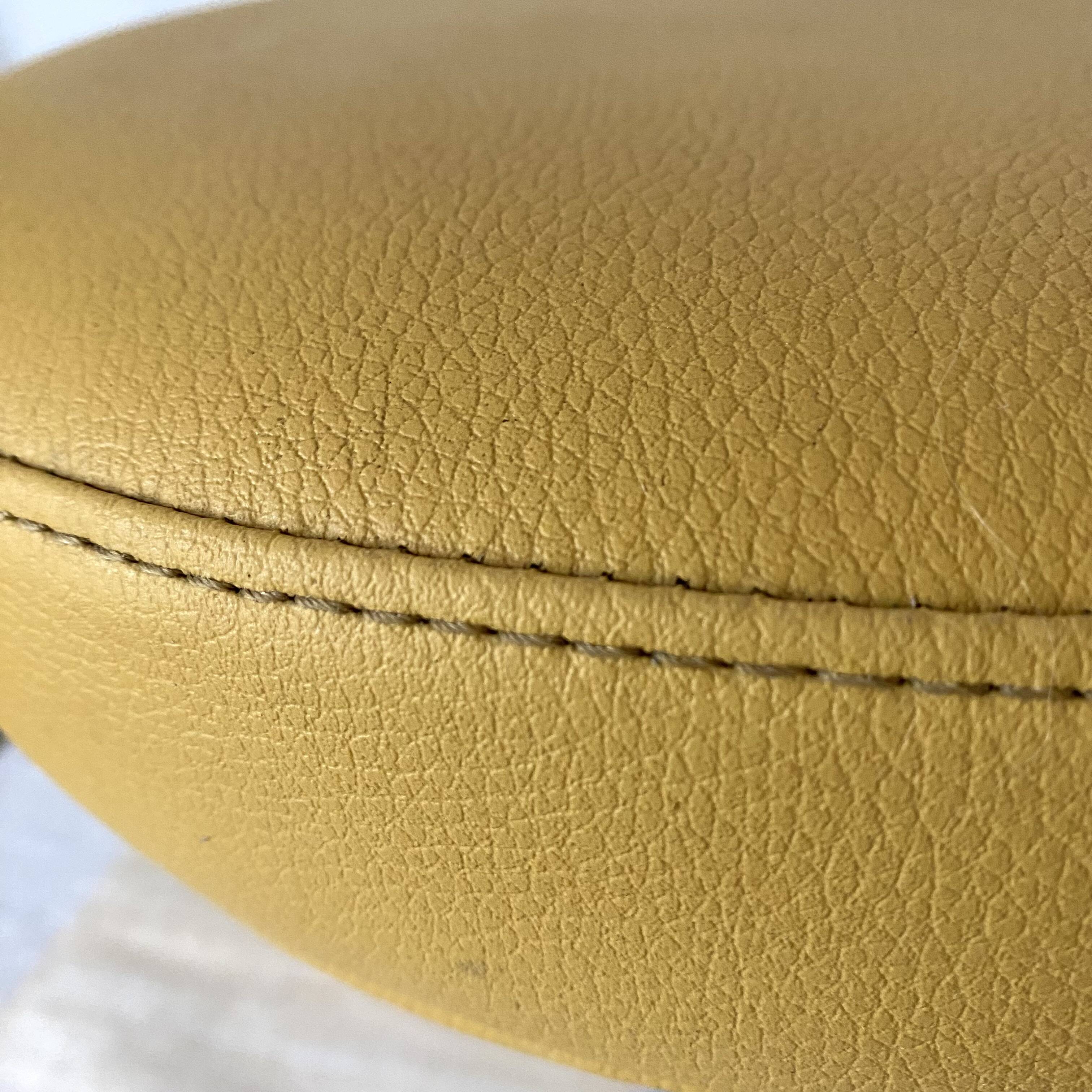 Vintage tripod stool in skai & chrome adjustable in height