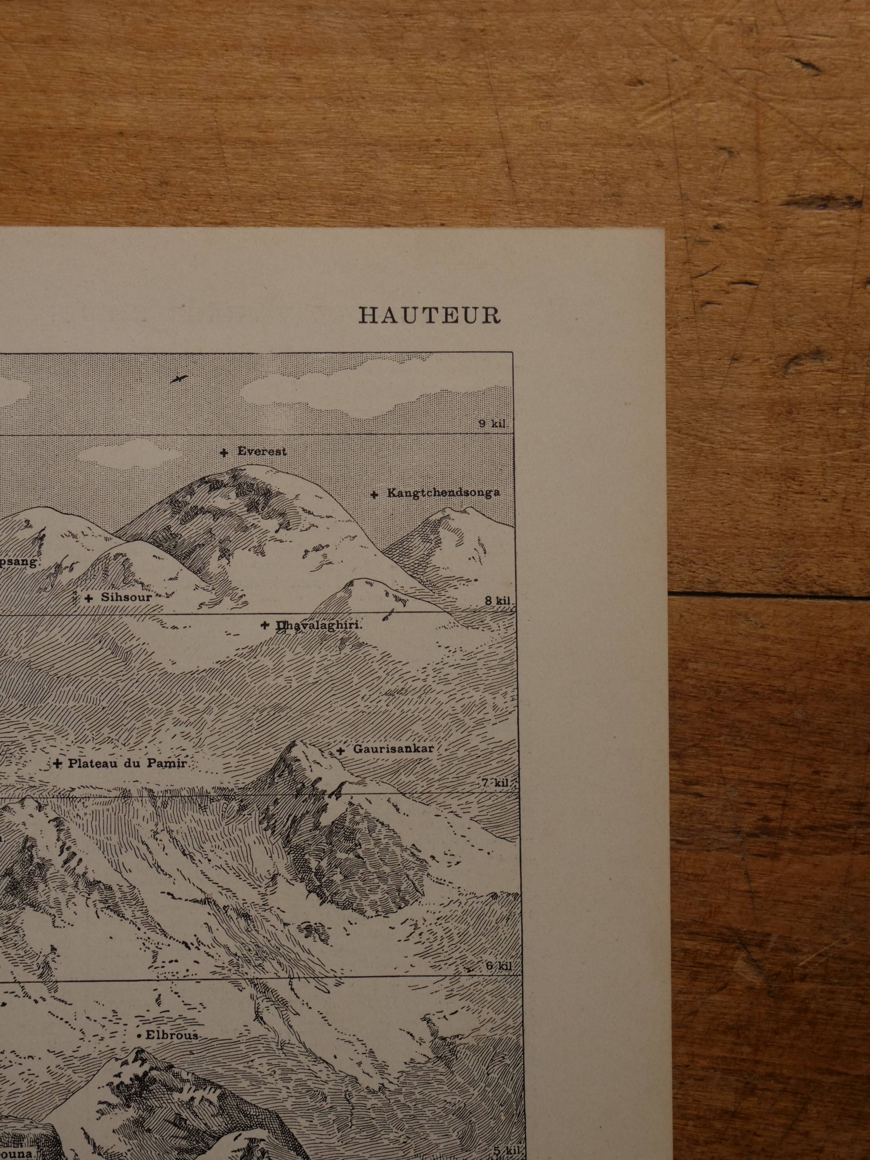 Original lithograph on the heights