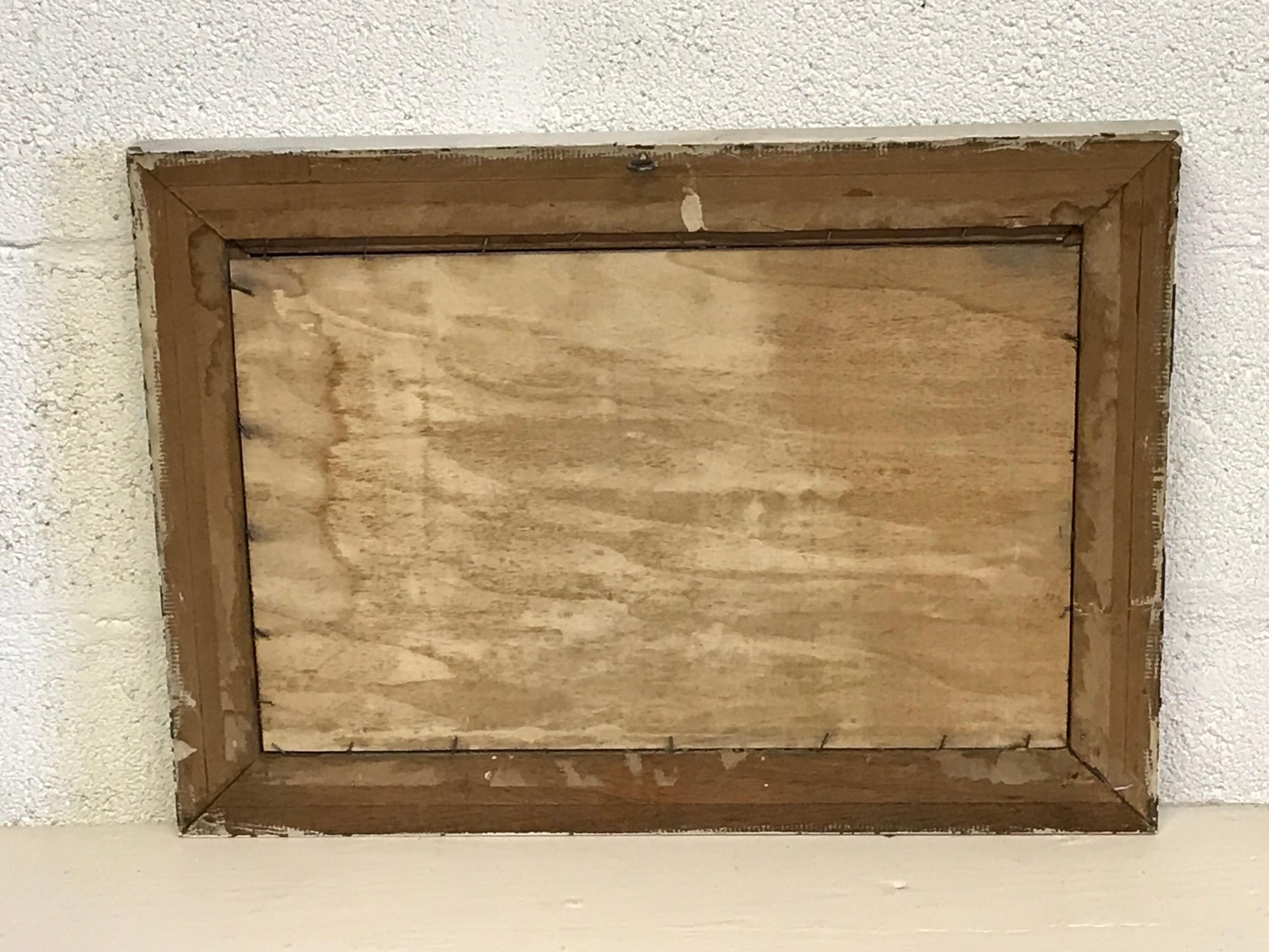 Floral painting in framed oil