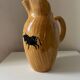 Vallauris Grandjean Jourdan pitcher with wood effect, 1950
