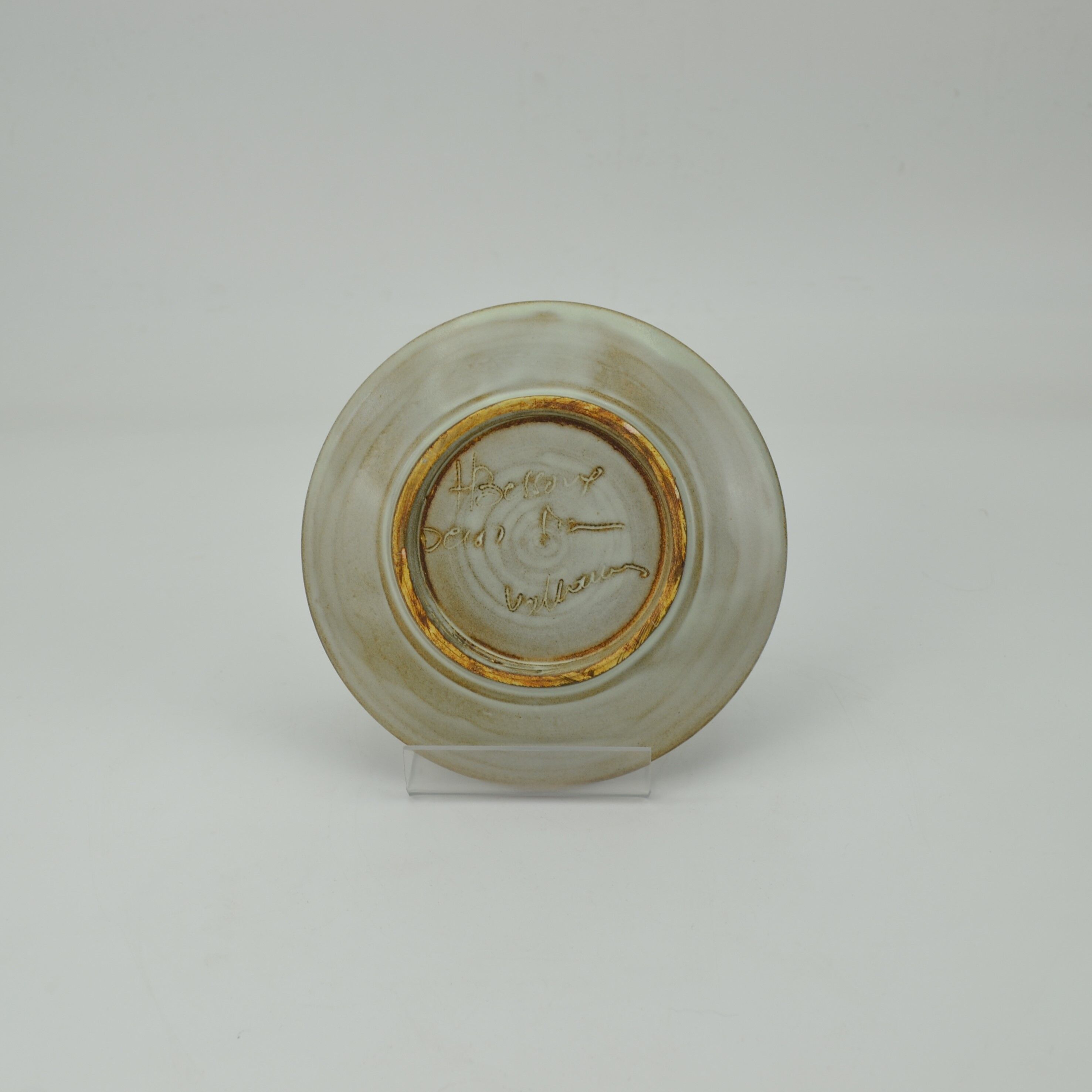 Ceramic coffee set with champlevé décor by Huguette Bessone