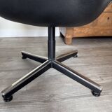 Pair of Executive Armchairs Charles Pollock Knoll Burgundy Leather