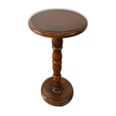 Table d'appoint ronde vintage en bois / guéridon / support