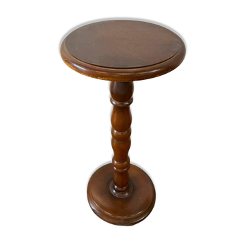 Vintage round wooden side table / guéridon / support