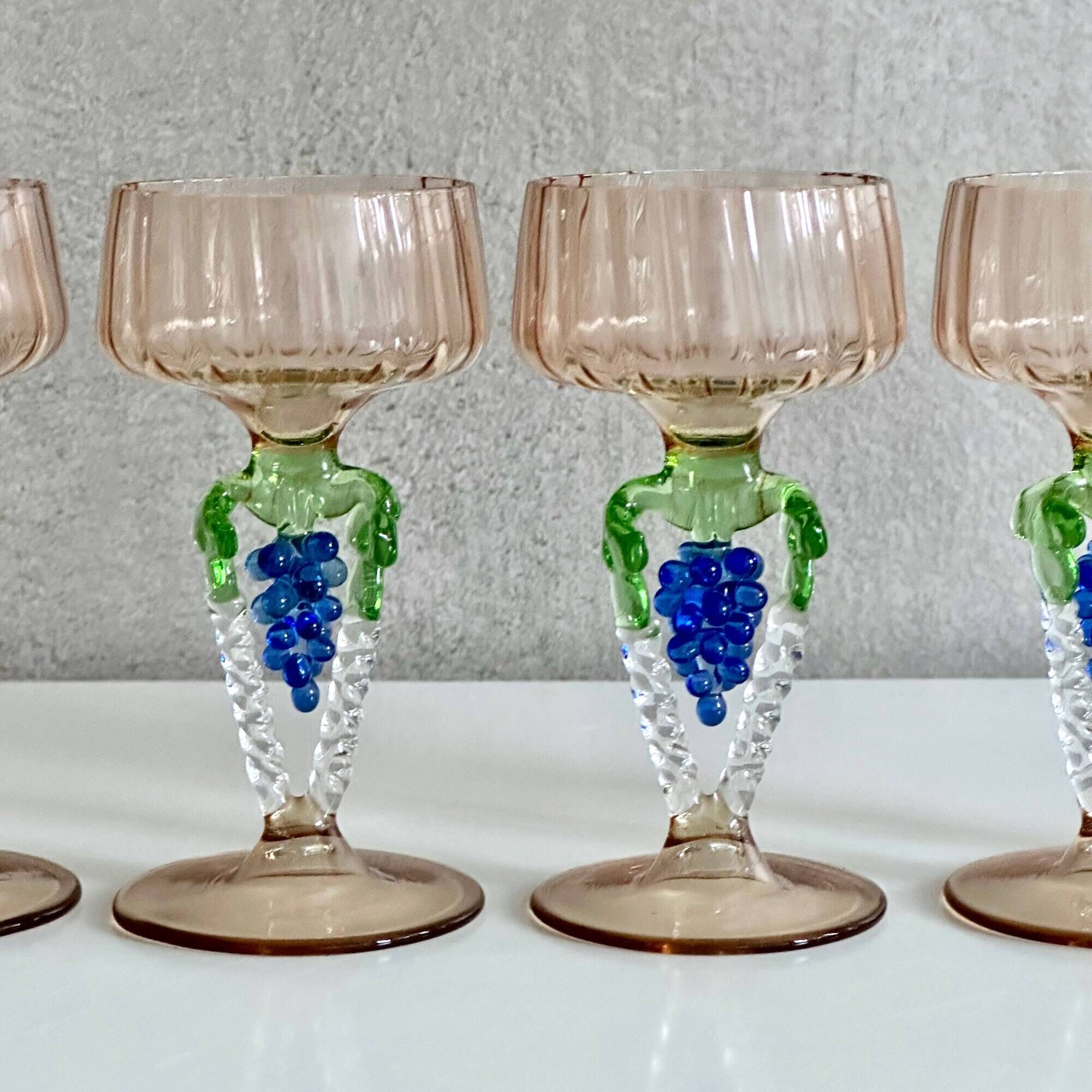 Art Deco Glass Set by Bimini – Designed by Fritz Lampl, 1920s