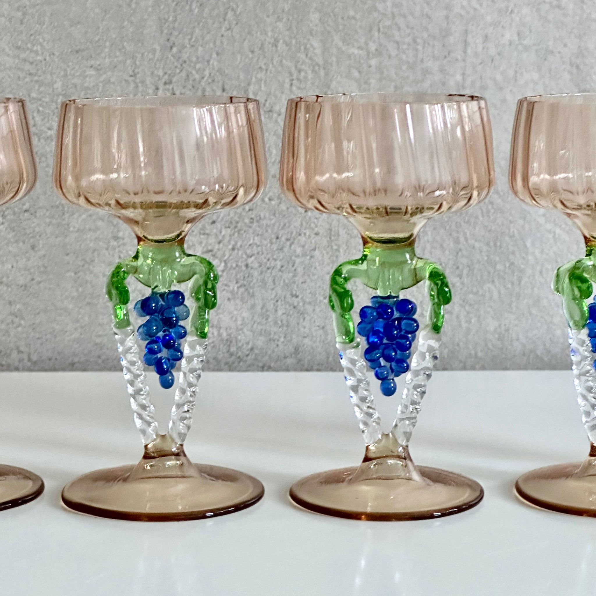 Art Deco Glass Set by Bimini – Designed by Fritz Lampl, 1920s