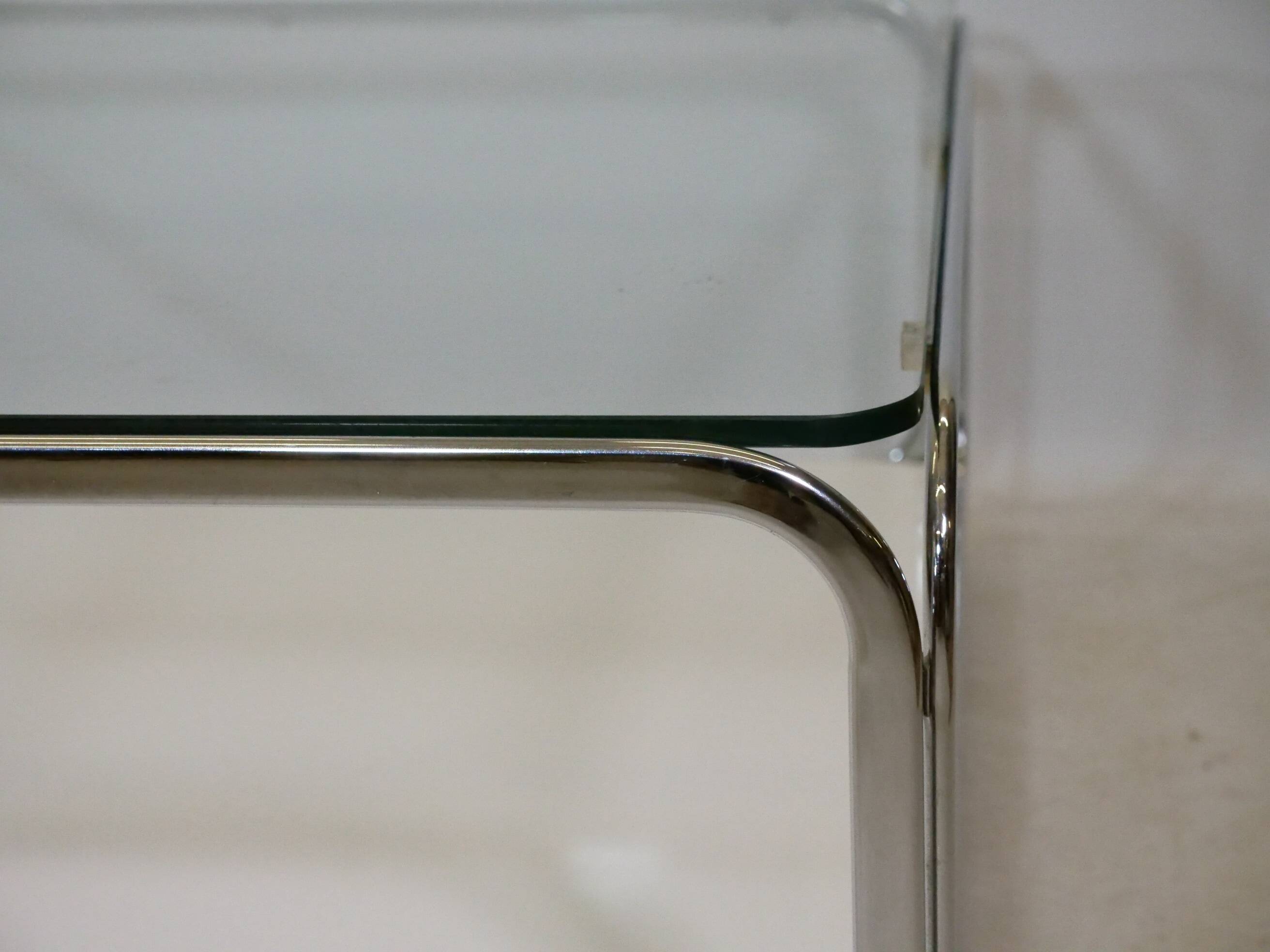 Space Age Chrome and Glass Coffee Table from Germany, 1960s