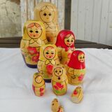 Set of ten Russian dolls "matriochka"