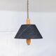 Temde ceiling light with silk shade - Mid-Century design - 1960s