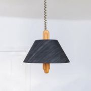 Plafonnier Temde avec abat-jour en soie - Design Mid-Century - Années 1960