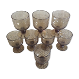 Series of 8 walking glasses