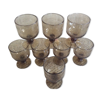 Series of 8 walking glasses
