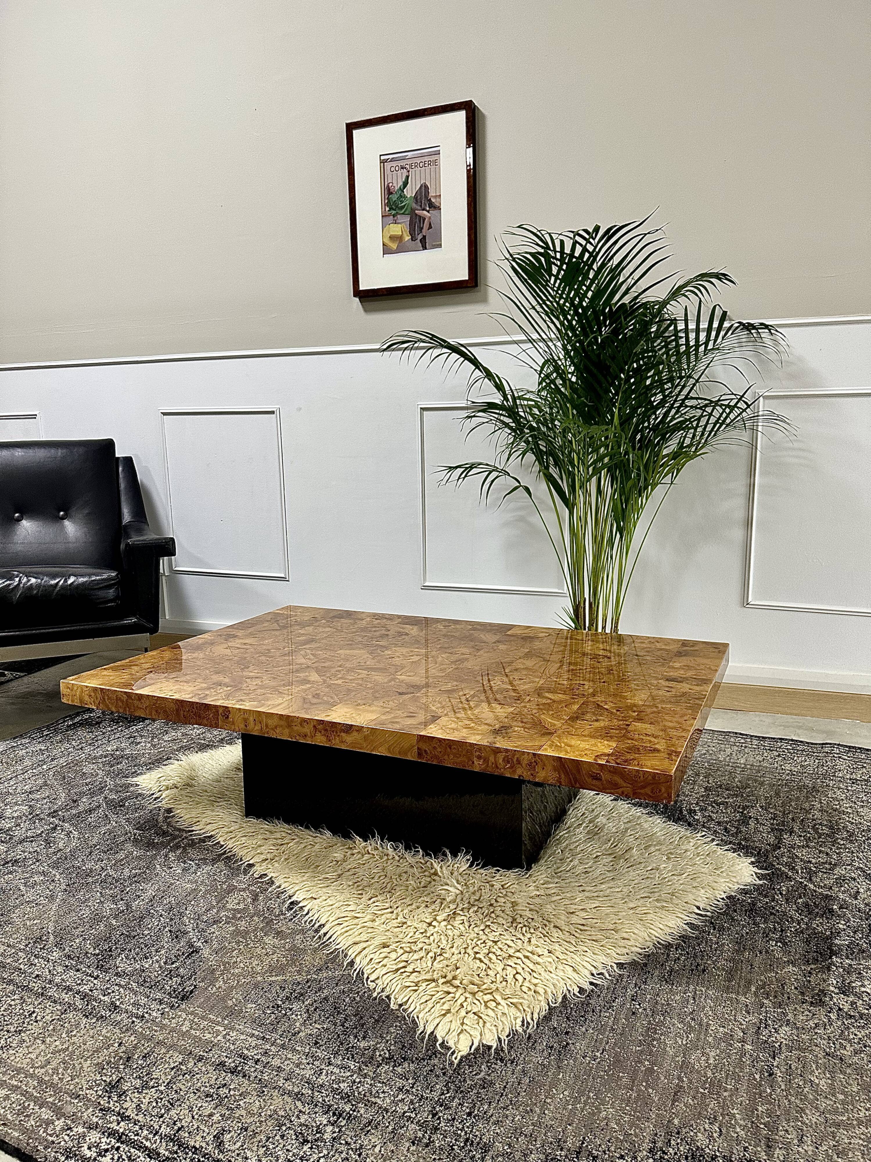 Design coffee table style elm magnifying glass