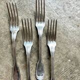 4 silver-plated forks