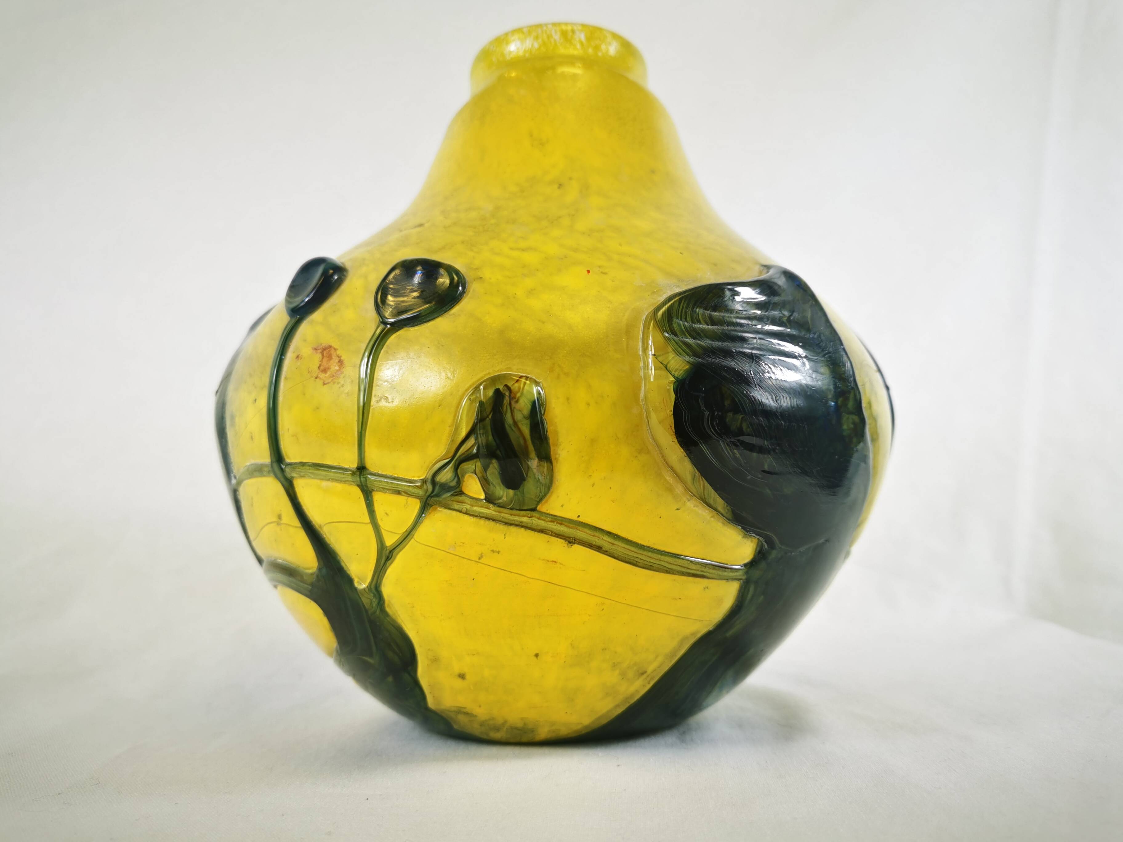 Blown Glass Vase Signed Jean Claude Novaro