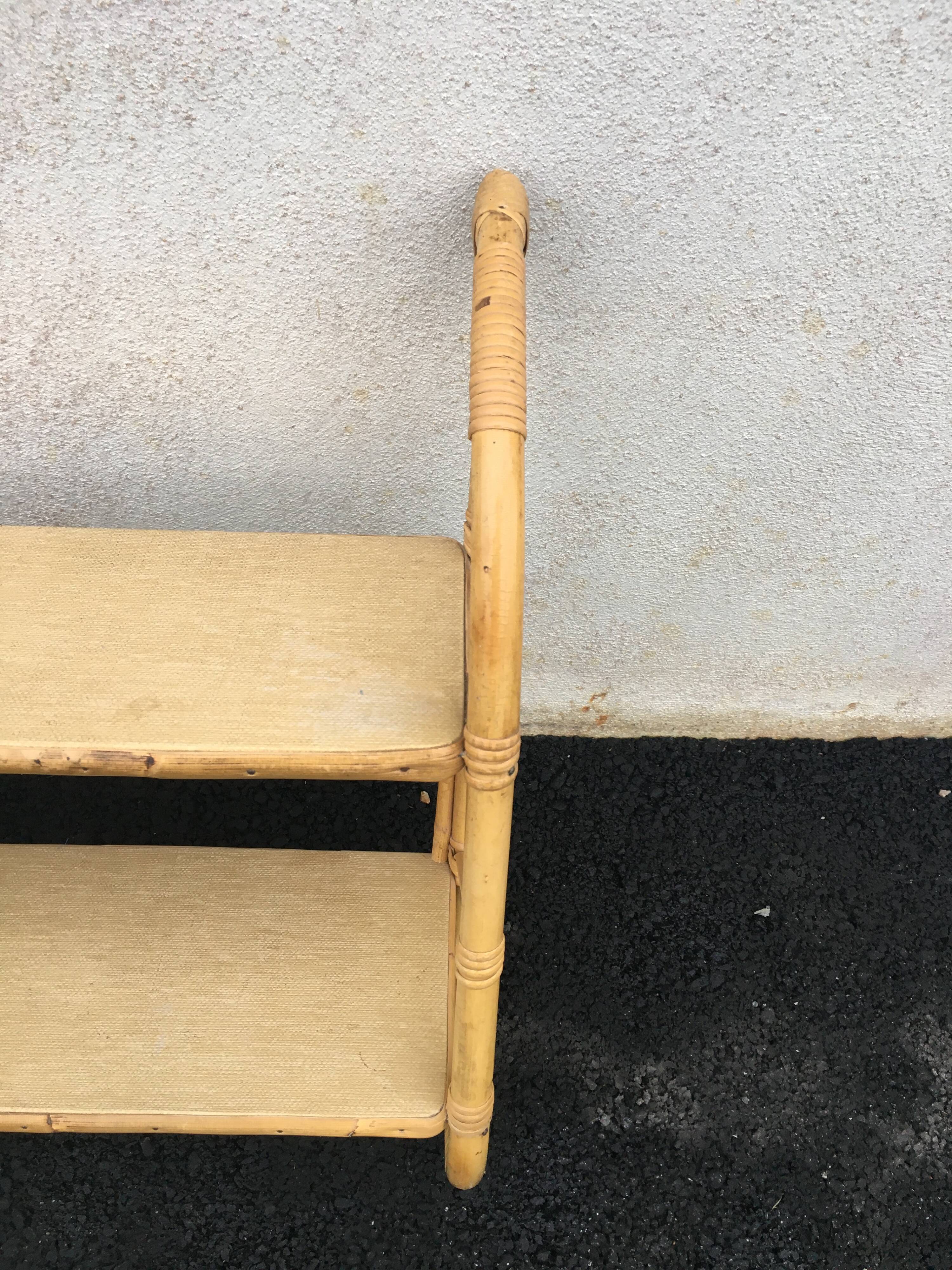 60'S rattan wall shelf