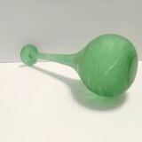 Green Blown Scavo Glass Tulip attr. to Cenedese, Italy
