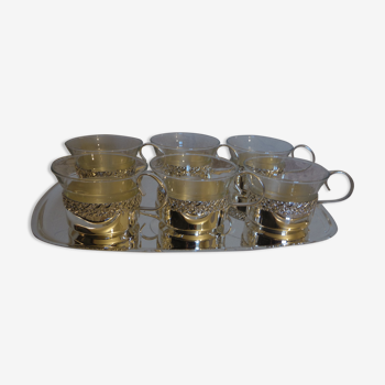 Set 6 cups and tray