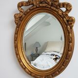 Old mirror with pediment 40x56cm